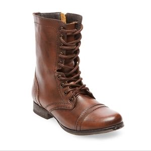 Steve Madden Troopa Brown Leather Boots